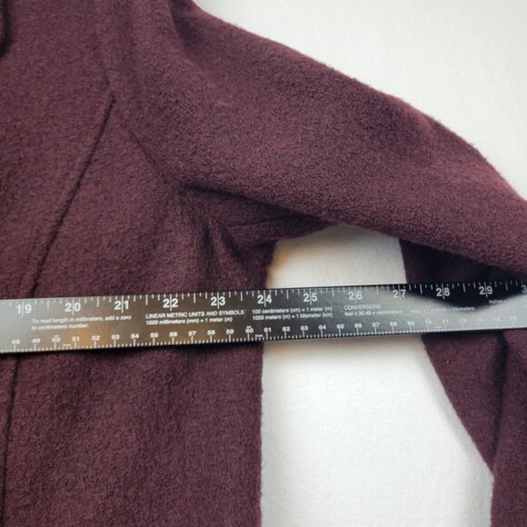 LL Bean Womens Bellandi Wool Jacket Size 1X Italy Pea Coat Eggplant Purple - Picture 4 of 16